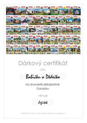 Náhled dárkového certifikátu