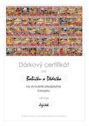 Náhled dárkového certifikátu