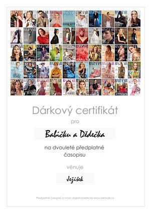 Náhled dárkového certifikátu