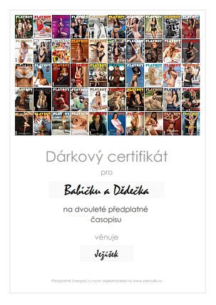 Náhled dárkového certifikátu