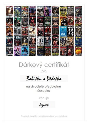 Náhled dárkového certifikátu
