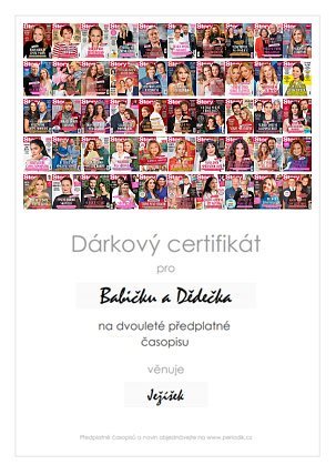 Náhled dárkového certifikátu