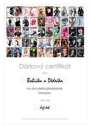 Náhled dárkového certifikátu
