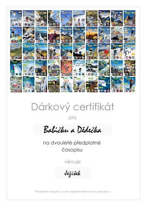 Náhled dárkového certifikátu