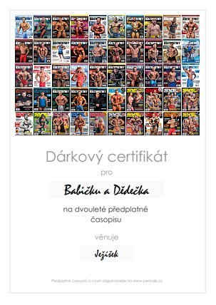 Náhled dárkového certifikátu