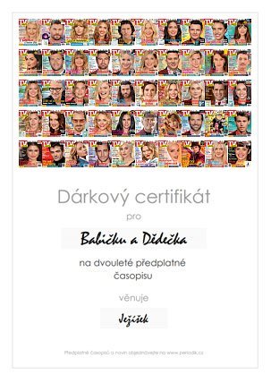 Náhled dárkového certifikátu