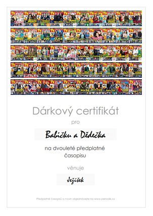 Náhled dárkového certifikátu
