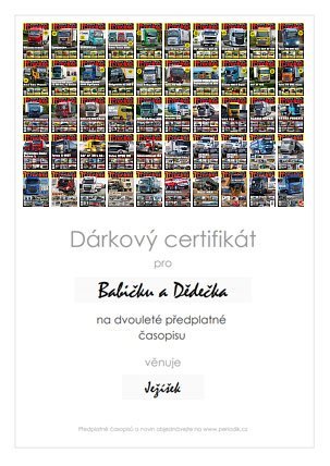 Náhled dárkového certifikátu
