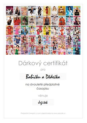 Náhled dárkového certifikátu