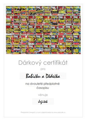 Náhled dárkového certifikátu