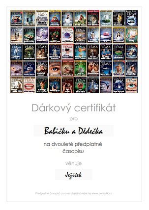 Náhled dárkového certifikátu