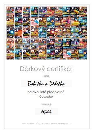 Náhled dárkového certifikátu