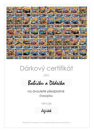 Náhled dárkového certifikátu