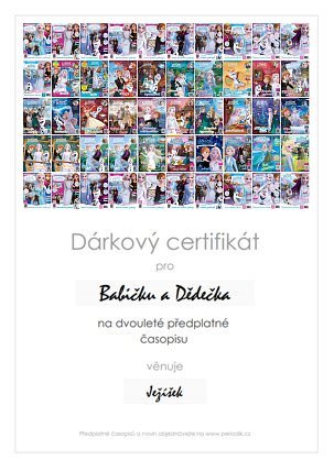 Náhled dárkového certifikátu