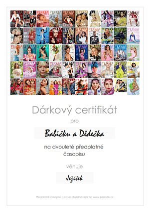Náhled dárkového certifikátu