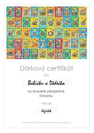 Náhled dárkového certifikátu