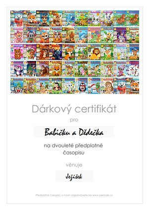 Náhled dárkového certifikátu