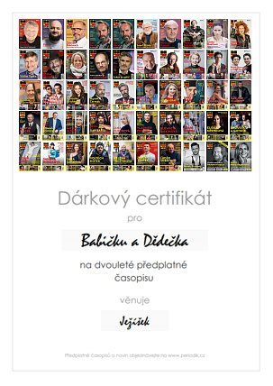 Náhled dárkového certifikátu