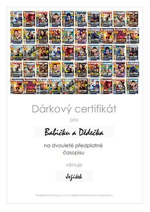 Náhled dárkového certifikátu