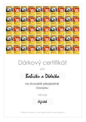 Náhled dárkového certifikátu