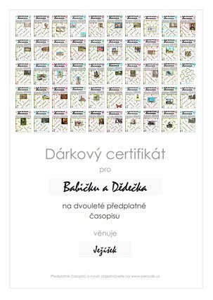 Náhled dárkového certifikátu
