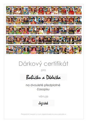 Náhled dárkového certifikátu