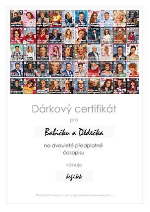 Náhled dárkového certifikátu