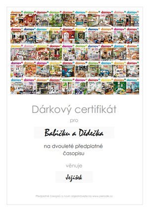 Náhled dárkového certifikátu