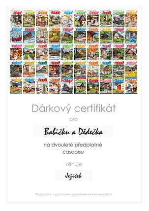 Náhled dárkového certifikátu