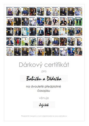 Náhled dárkového certifikátu