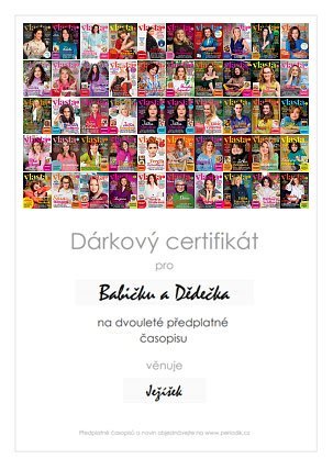 Náhled dárkového certifikátu