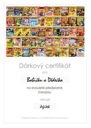 Náhled dárkového certifikátu