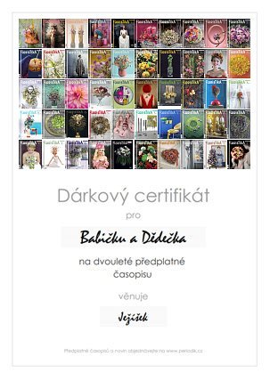 Náhled dárkového certifikátu