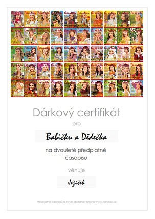 Náhled dárkového certifikátu