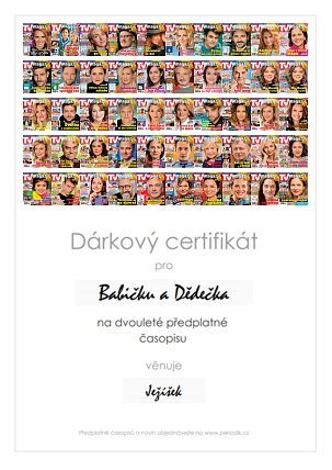 Náhled dárkového certifikátu